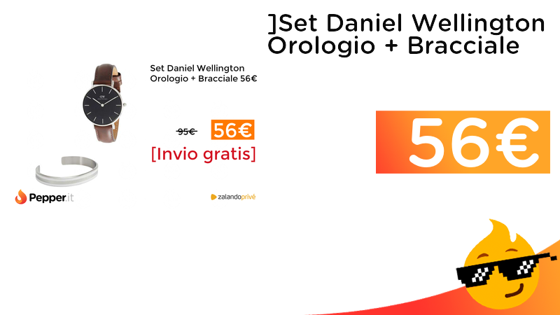PepperOfferte's tweet photo. #OFFERTE ](https://t.co/tjpdoGP1rO)Set Daniel Wellington Orologio + Bracciale 56€   ➡️ https://t.co/7rNs7XMTMS https://t.co/jqxVRKDPeK