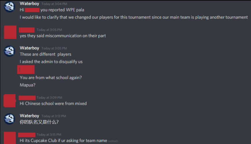 JeremMalig's tweet photo. 7/n

They then decided to disqualify themselves after being found out. (Waterboy is the owner of WPE) which means they would continue to ghost haven't they been  discovered. (This is only on one occasion, this is not even SIBOL Qualifiers yet.) https://t.co/yIPv45Zr8l