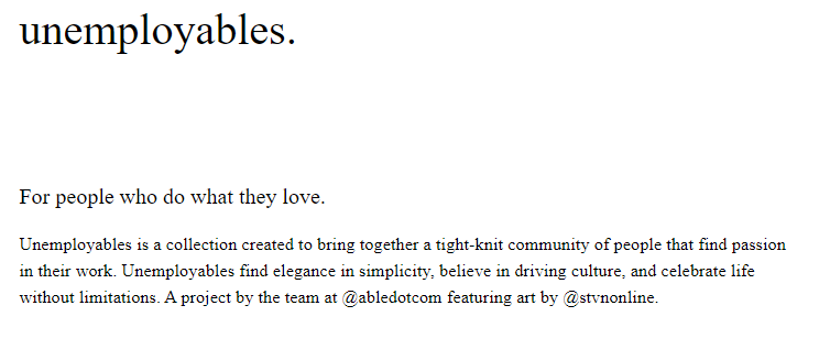 0xdeneth's tweet photo. GM y'all. This will be my first alpha thread lol
So I'll start with @unemployables 
What suprised me the most was that the links between the sites. First when I saw it, loved the simple &amp; professional outline on both websites. Then, I noticed something. https://t.co/BOCkqGAqQS