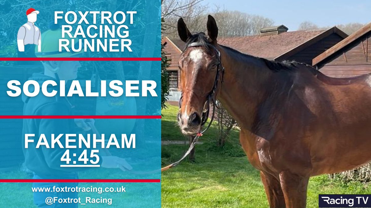 We have a runner <a href="/FakenhamRC/">Fakenham Racecourse</a> as Socialiser makes his Foxtrot debut for <a href="/jamiesnowden/">Jamie Snowden</a>