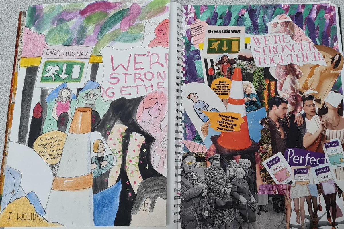 art_beal's tweet photo. Year 10 fine artists are expert sketchbookers now. Their experimentation of mediums through the study of art and artists explodes out of their pages. Here are some highlights from their Organic, Mechanic and Structure projects ✨✨✨#bealhigh #bealhighschool #year10 #art  3/3 https://t.co/JcRYIOTeIf