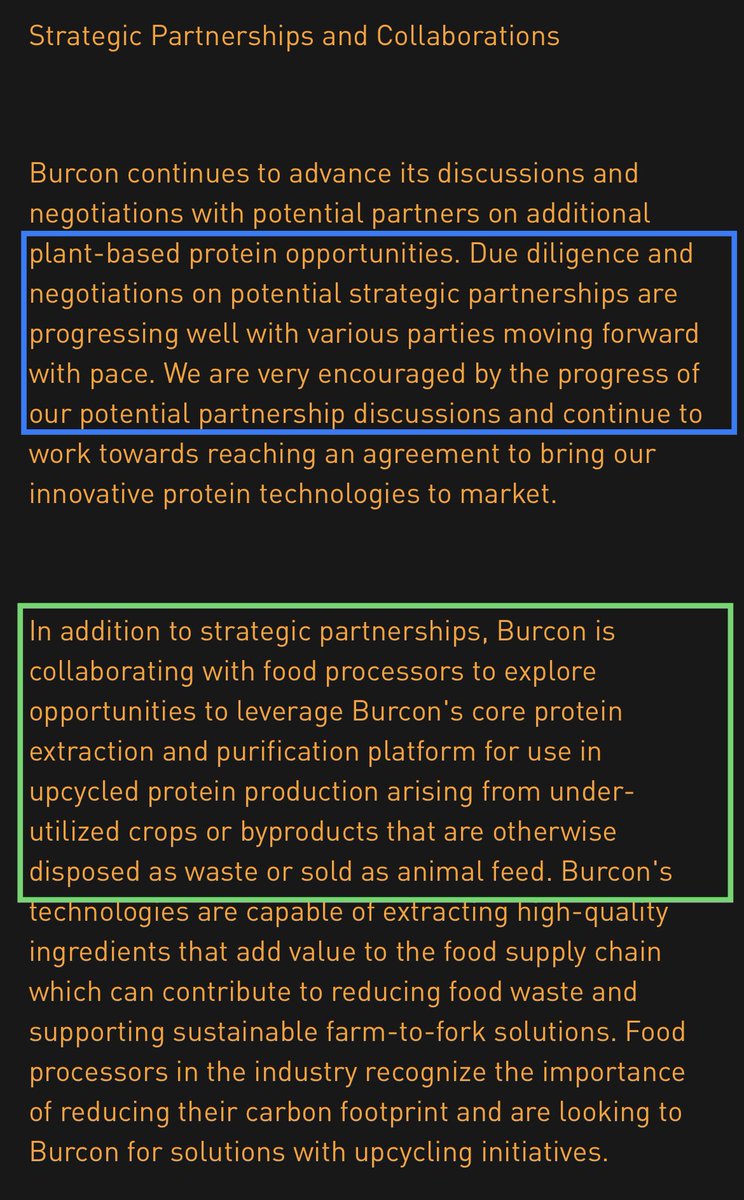cab_971's tweet photo. $BRCN $BU.TO Good news via non-dilutive $10 million credit line from largest shareholder Firewood (wholly-owned by Director Alan Chan). Catalysts ahead incl (1) new CEO, (2) new #plantbased protein partnerships that are “progressing well”, and  (3) addt’l strategic collaborations https://t.co/SgUgnjYiol