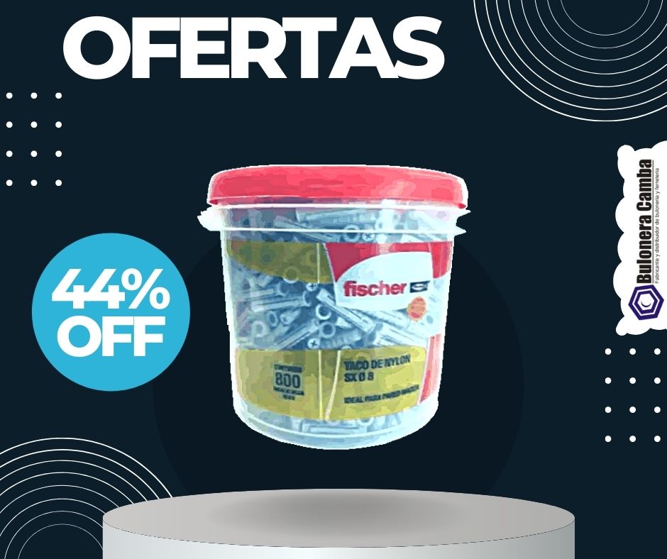 buloneracamba's tweet photo. Los mejores #tacos del mercado, los #SX de #fischer con un #descuento imbatible para tu #ferreteria. 44% de descuento, ¡¡¡ aprovechala antes que se acabe !!! #bulonera #ferreteriaindustrial #buloneria #ferretería https://t.co/pu5HHnUUKN