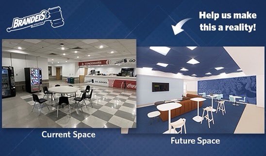 It’s that time! 

48 hours to help us make our new student-athlete lounge THE place for connection, community, and creating memories.

We can’t do it without you! 

Donate here: brandeisjudges.com/give

#WeAreBWB #AllGasNoBrakes #RollDeis