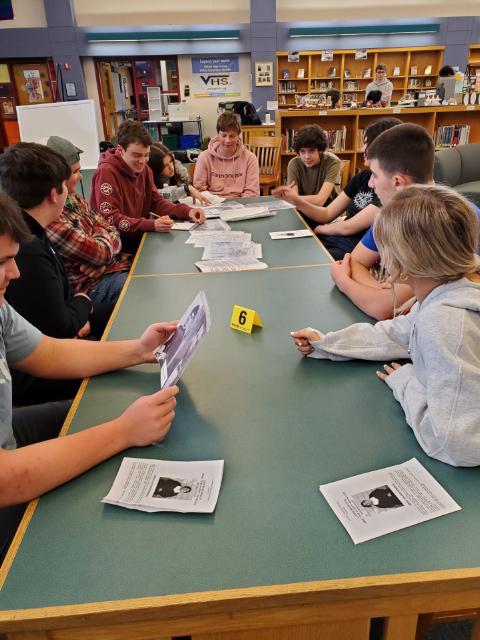 HW FOTA recently awarded HWRHS Science Teacher Deb Clapp a grant to bring in the Delvena Theater Company’s play and workshop, “Lizzie Borden and the 40 Whacks” to the HS. Students reported that they had a great experience, one that really made them think, and enjoy being a juror.
