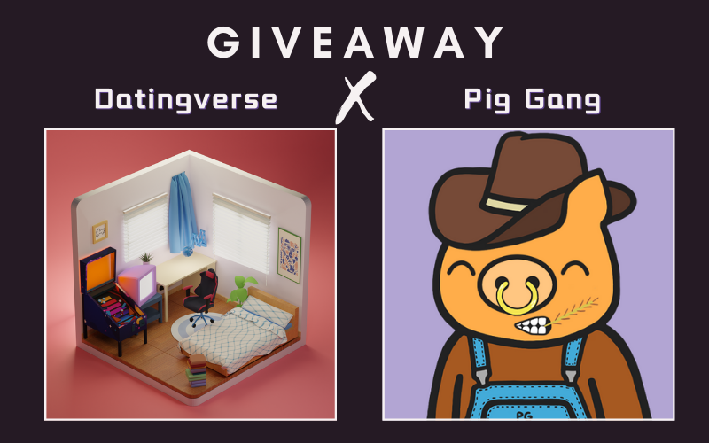 datingverse's tweet photo. 🎁 Datingverse x Pig Gang #NFTGiveaway 🎁
🎁 Prize:
5 x Datingverse WL
5 x Pig Gang WL
To Enter:
1️⃣ Follow @datingverse & @piggangnfts
2️⃣ RT, LIKE & TAG
Join Discord: https://t.co/Gc2XHqJqcO
⏰ Ends in 24h
#Giveaway #nftart #NFT #Datingverse #NFTCollection https://t.co/KRuFgbYD2T