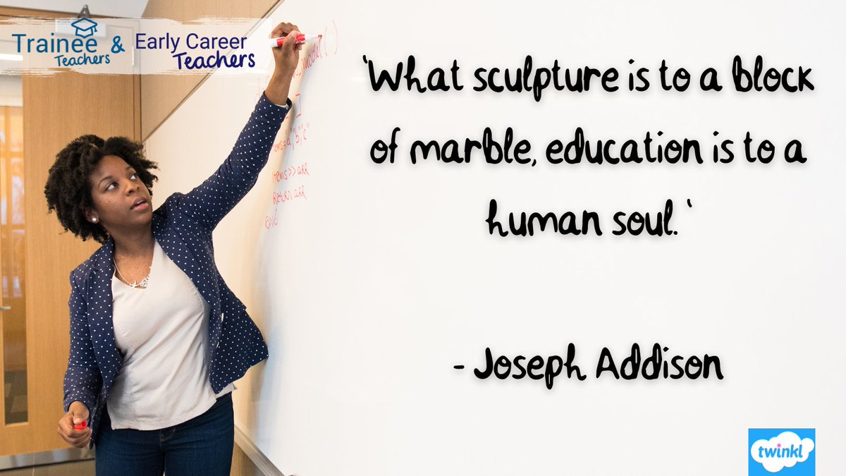 TraineeTwinkl's tweet photo. #wednesdaythought #WednesdayMotivation
'What sculpture is to a block of marble, education is to a human soul. ' π€
#edutwitter #ECT #NQT #ECTKS1 #ECTKS2 #ECTKS3 #teachertwitter https://t.co/rUfovp3aWU