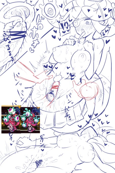 バックレてる時に描いてた古のスマホゲードラゴンファングのメデューサとサキュバスらくがき 