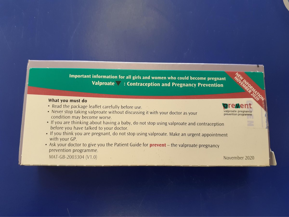 TheGPhC's tweet photo. Pharmacy professionals – Did you know Epilim (sodium valproate) boxes now have a perforated warning card? Flip up or remove the card to reveal a space for the pharmacy label - don’t put the label on the warning card. Make sure you give both to the patient. https://t.co/5vOUuoeAt6