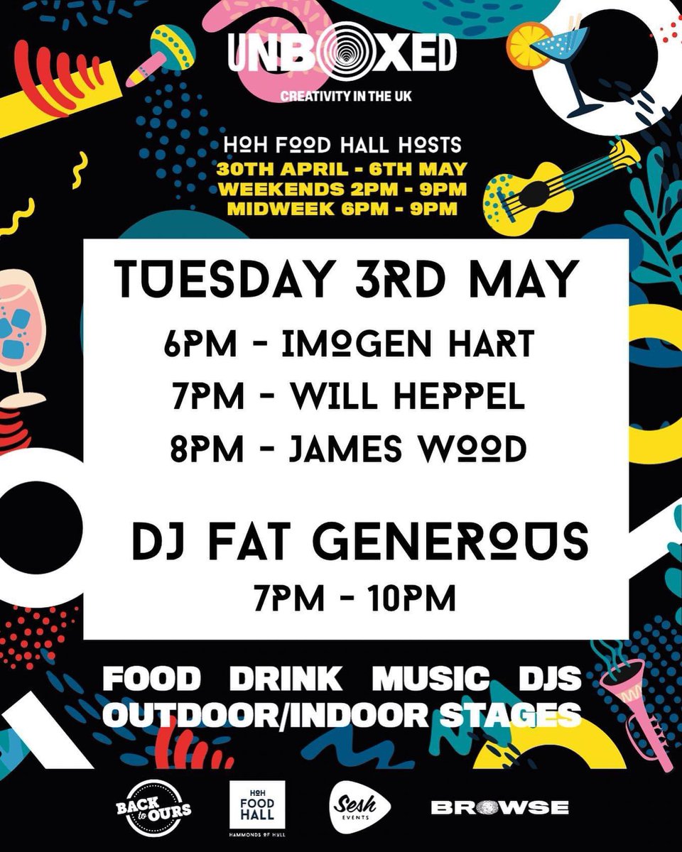 This Evening at <a href="/HoHFoodHall/">HoH Food Hall</a> alongside the brilliant Will Heppel and James Wood, for <a href="/unboxed2022/">unboxed2022</a> ✨