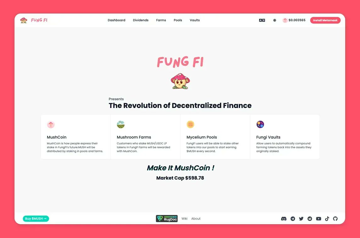 MadeWithSvelte's tweet photo. .@fung_fi is an automated crypto market making app #madewithsvelte. The web3 application lets you use your tokens provide liquidity to decentralized exchanges 💸 - https://t.co/w4VdDctElU https://t.co/CYDDmd5kwZ