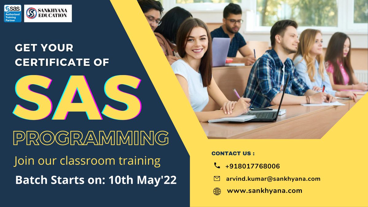 sankhayana's tweet image. Become Data Analytics with the Biggest SAS Authorized Training Partner in India.
Join our training program: lnkd.in/dccXh9wj
Reach us: +91 8017768006, arvind.kumar@sankhyana.com,
sankhyana.com
#SASATC #DataAnalytics #Analytics  #Corporates #Students #Upskilling