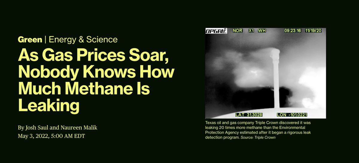 Natural gas leaks are just like the William Goldman quip about Hollywood: nobody knows anything. The few companies that bother to look are astounded by what they find. Regulators are completely blind. It's the latest methane investigation from <a href="/climate/">Bloomberg Green</a>. bloomberg.com/features/2022-…