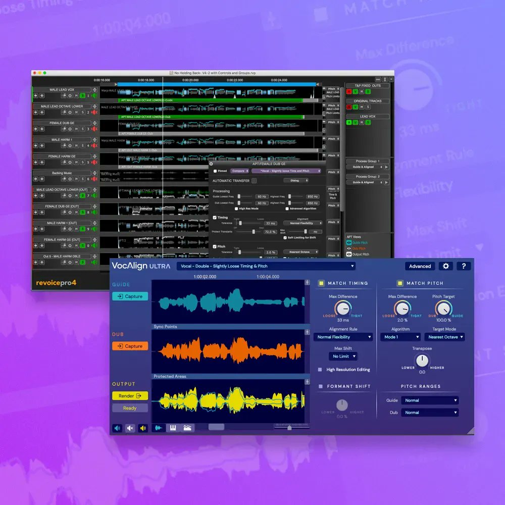 pluginfox's tweet photo. Synchro Arts May Sale 🎛
Save up to 50% on Revoice Pro and Vocalign Ultra thru May 31st
Buy here: https://t.co/9gNojewBez

@synchro_arts #synchroarts #revoicepro #vocalign #vocalignultra #vocalignproject #plugindeals #pluginsales #pluginfox #dtm #plugins https://t.co/MW1nX4ZCfY