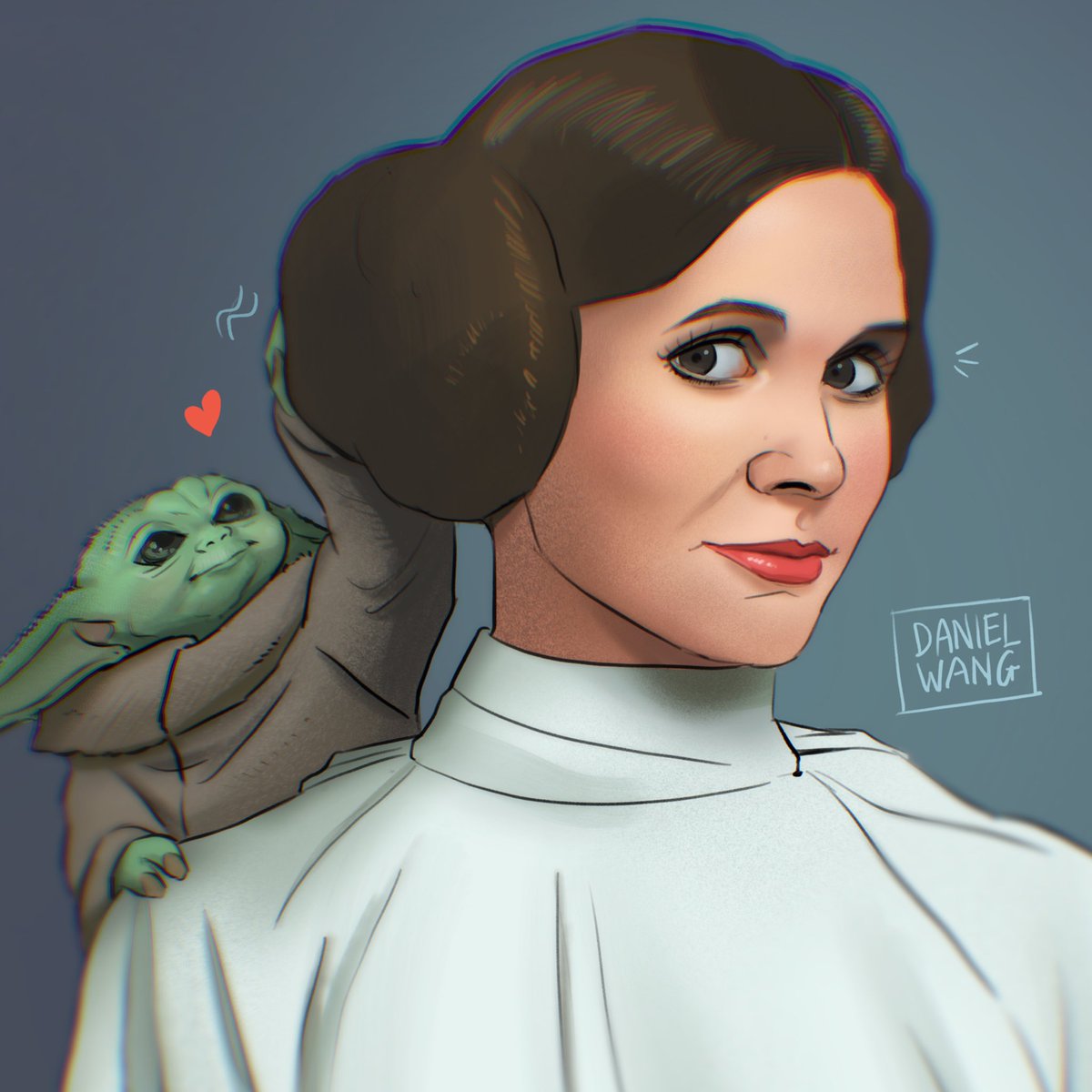 artfully_daniel's tweet photo. May the 4th be with you 😊

#starwars #grogu #princessleia #starwarsfanart #maythe4thbewithyou #carriefisher https://t.co/aWnshCv5t6