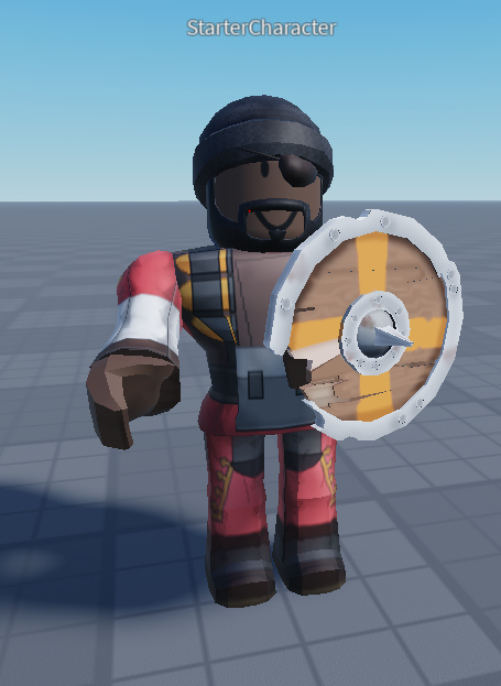 #RobloxDev #Roblox #TF2 
Demoman Chargin Targe modelled and textured by me 
to be put on roblox