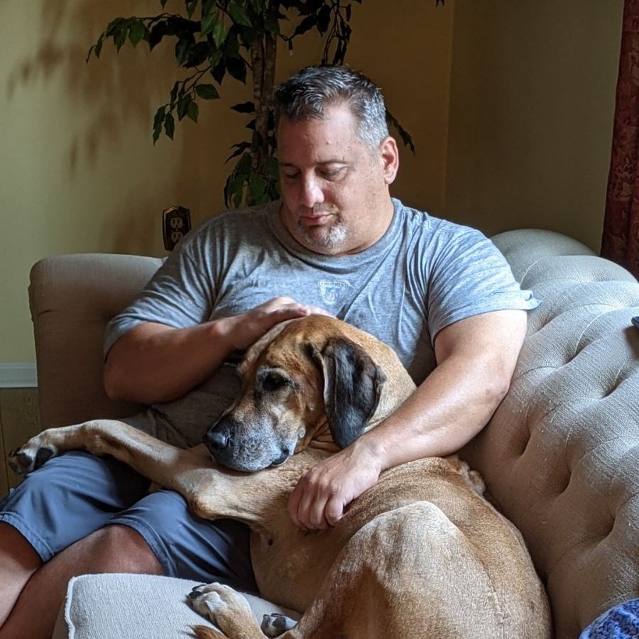 I feel ya bro, our last picture together. Ridgebacks are guardians and family like no other. The loss has been almost unbearable.