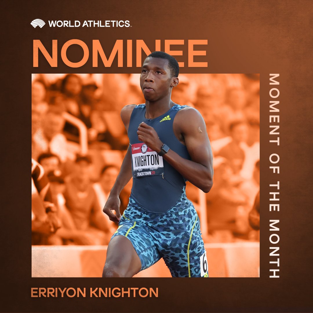 🔄 Retweet to vote for @ErriyonK 🇺🇸 following his world U20 200m record and world-leading time of 19.49 at the @LSUTrackField Invitational.