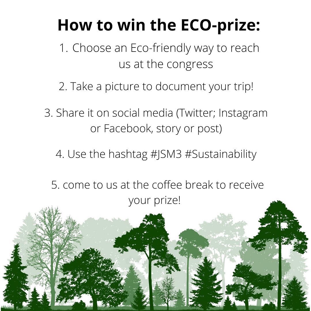 Hey guys! The countdown is less than 24h ⌛️

2022 JSM3 is going to be the greenest ever ♻️

Slide the photos to get your eco-surprise 🎁

#JSM3 #Sustainability