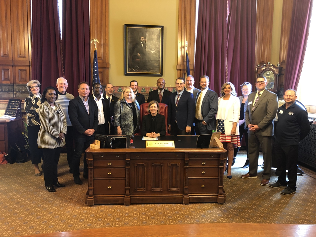 We kicked off National Small Business Week yesterday with an <a href="/SBA_Iowa/">SBA Iowa</a> proclamation with <a href="/IAGovernor/">Gov. Kim Reynolds</a> Reynolds, <a href="/IALtGov/">Lt. Gov. Chris Cournoyer</a> Gregg, <a href="/IowaSBDC/">IowaSBDC</a> and business leaders from across the state. Thank you to those who attended and all of those who own small businesses right here in Iowa!