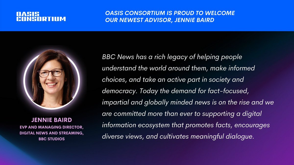 Oasis Consortium tweet media
