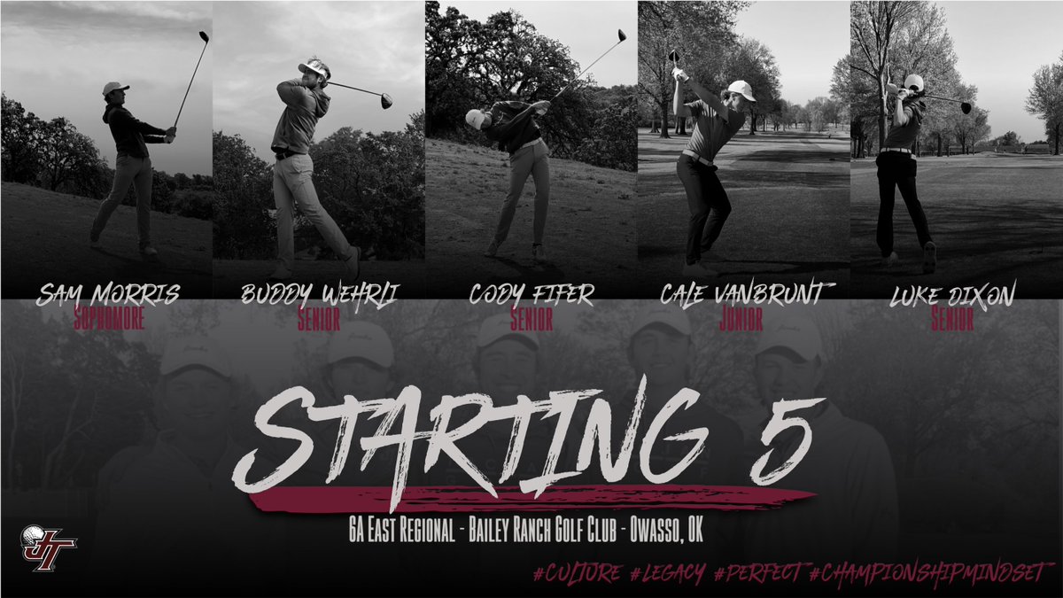 Let's try this again! Today is the 6A East Regional at Bailey Ranch Golf Club in Owasso! 18 holes to find out who makes the trip to Norman! #Culture #Legacy #PERFECT #ChampionshipMindset