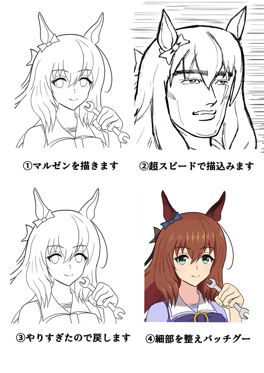 マルゼンスキーの描き方 #ウマ娘