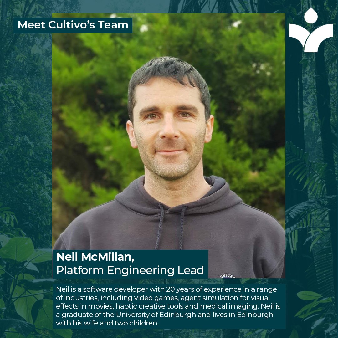 Introducing Neil McMillan, our Platform Engineering Lead. He thrives on solving challenging problems with code, and believes that there's no greater problem than the climate crisis facing our world. Learn more about the Cultivo team here: cultivo.land/company/about-… #investinnature