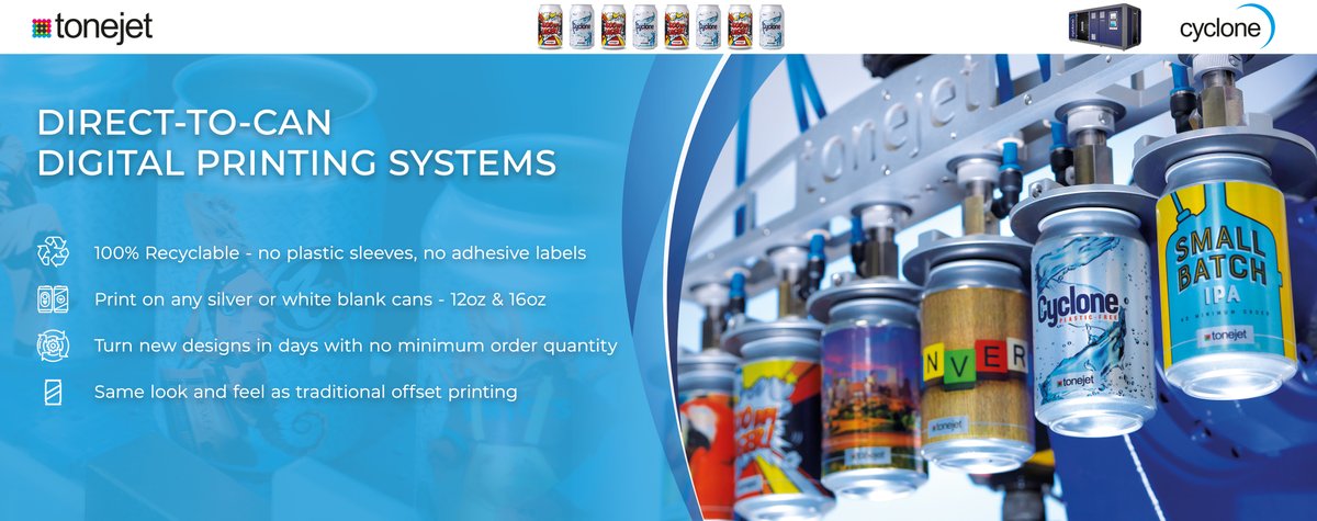 Tonejet Limited (@tonejetltd) on Twitter photo Doors are open at #CraftBrewersConference.
Come to booth 2954 to find out more about fully decorated, 100% recyclable - no plastic sleeves or adhesive labels and finished cans with the same look and feel as traditional
#digitalprinting #craftbeer #packaging <a href="/BrewersAssoc/">Brewers Association</a> Doors are open at #CraftBrewersConference.
Come to booth 2954 to find out more about fully decorated, 100% recyclable - no plastic sleeves or adhesive labels and finished cans with the same look and feel as traditional
#digitalprinting #craftbeer #packaging <a href="/BrewersAssoc/">Brewers Association</a>