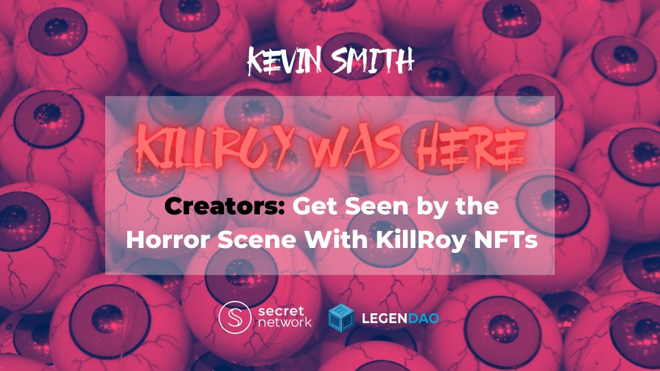 LegendaoNFT's tweet photo. KillRoy Was Here is an awesome opportunity for creators who love the horror genre. 

Read why here: https://t.co/CqpjSeedI2

💀What's YOUR favorite horror film?💀

Reply, like &amp; RT for a chance at 1 of 10 WL spots for this sick  #nftdrop. #nftcommunity #HorrorCommunity https://t.co/YZTZGriGnT