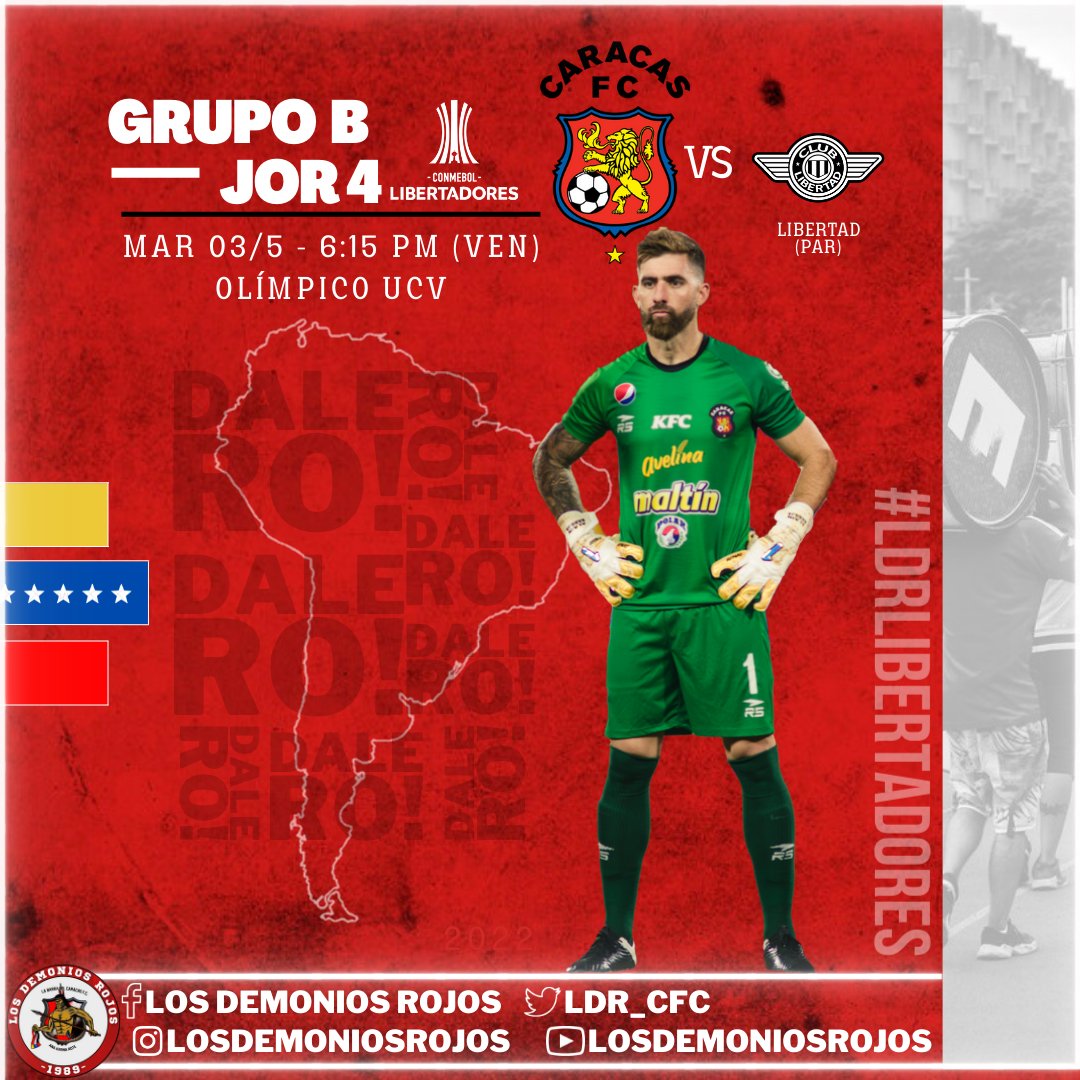 elmicarelli's tweet image. Hoy es el día de la alegría. 

Hoy apoyamos al rojo en la libertadores. 

TODOS AL OLÍMPICO. 

Si quieres ir al estadio y no tienes para la entrada. 
Los demonios rojos y el Mica te llevan a ver lo grande que es Caracas. 

@LDR_CFC 

Dale RT, contesta este tweet y a la plaza
