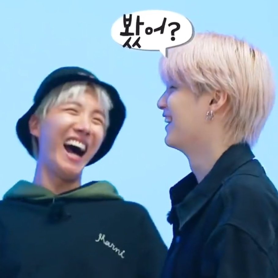 hobi laughing with yoongi 😭😭