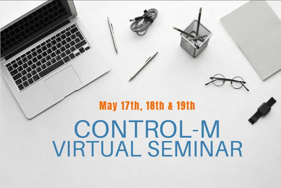 BMCSoftware's tweet photo. Register for our next Control-M virtual seminar series and get an overview and demo of how #ControlM #WorkflowInsights can help you drive peak performance for your business services. Choose your time zone! > https://t.co/YEuMmArUFY https://t.co/kHNFOAj5DJ