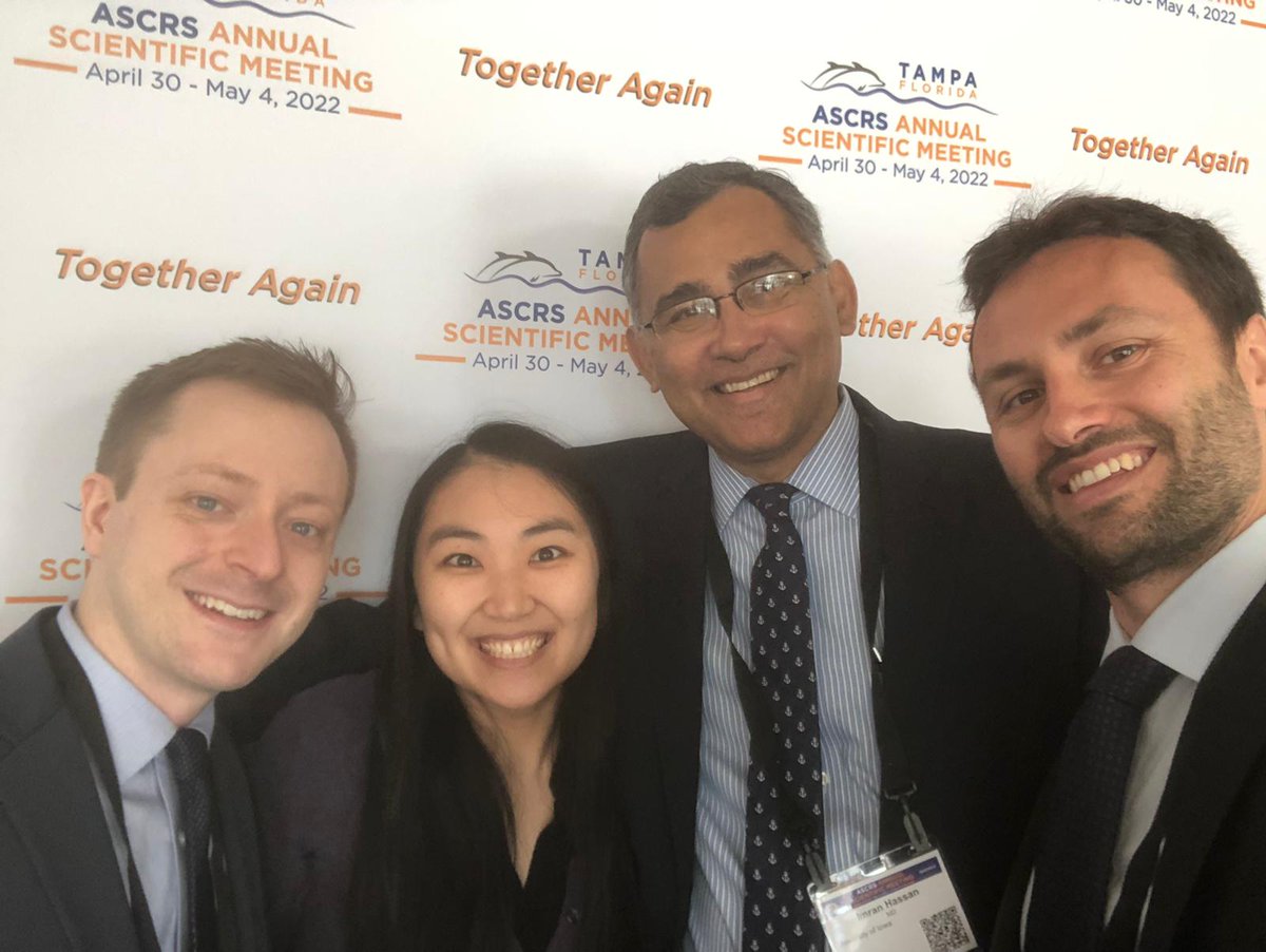 Reuniting at long last! Old friends in new places together again.  @ImranHassanMD1 @GoffredoPaolo @DTThompsonMD @UIowa_Surgery #ASCRS22