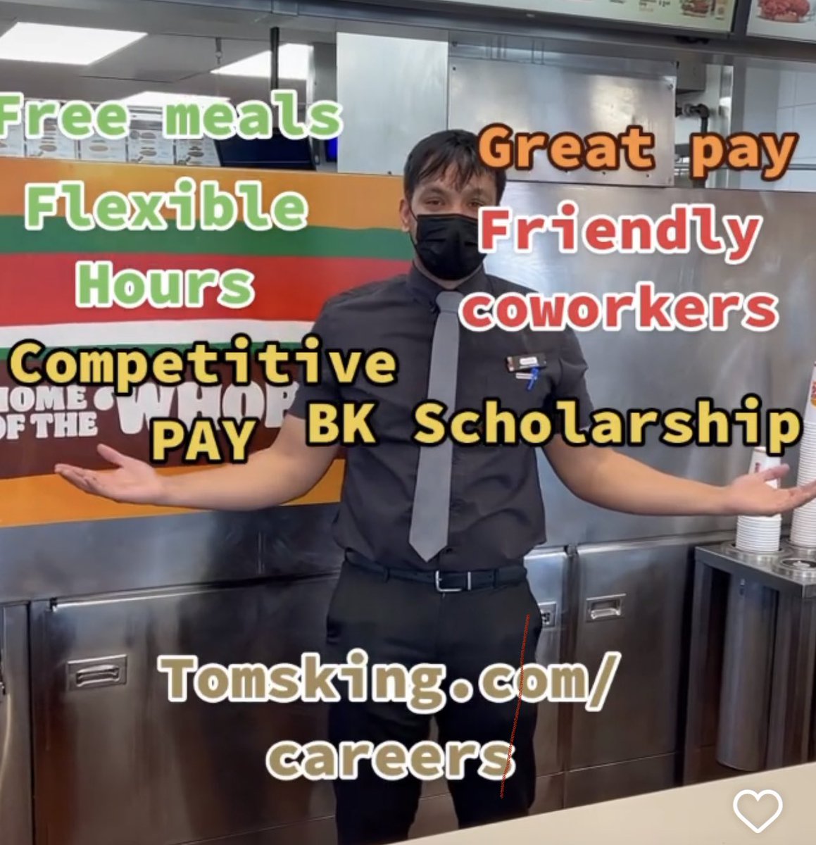 TOMSKingSvcs's tweet photo. What our employees say is the best thing about working at TOMSKing @BurgerKing?
Well there’s a list…
#burgerking #goodpart #EmployeeExperience https://t.co/LCsdIkvRdX