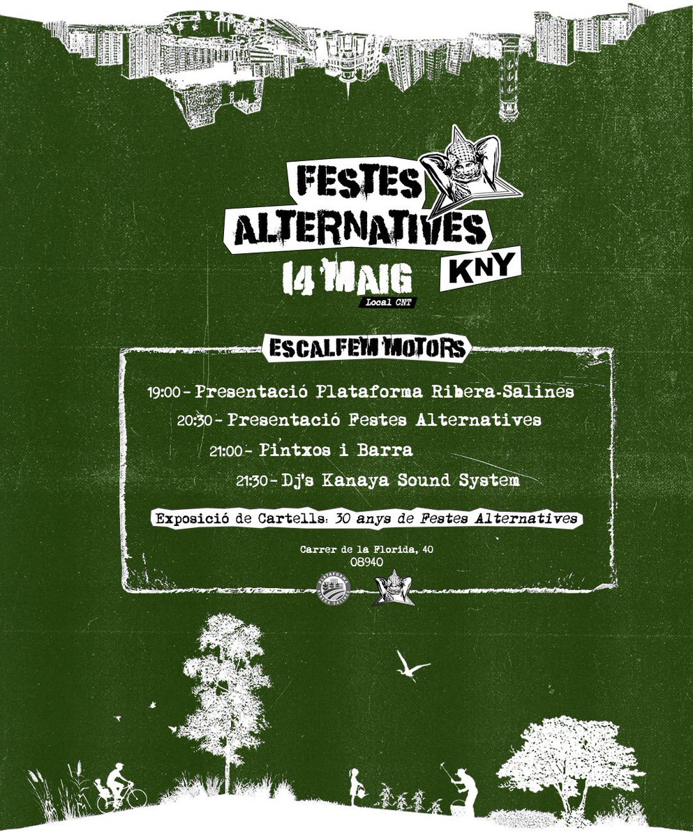 Cita amb <a href="/FestesKNY/">Festes Alternatives</a> el 14 de maig. 
Gracias compas! 30 anys!!!!!