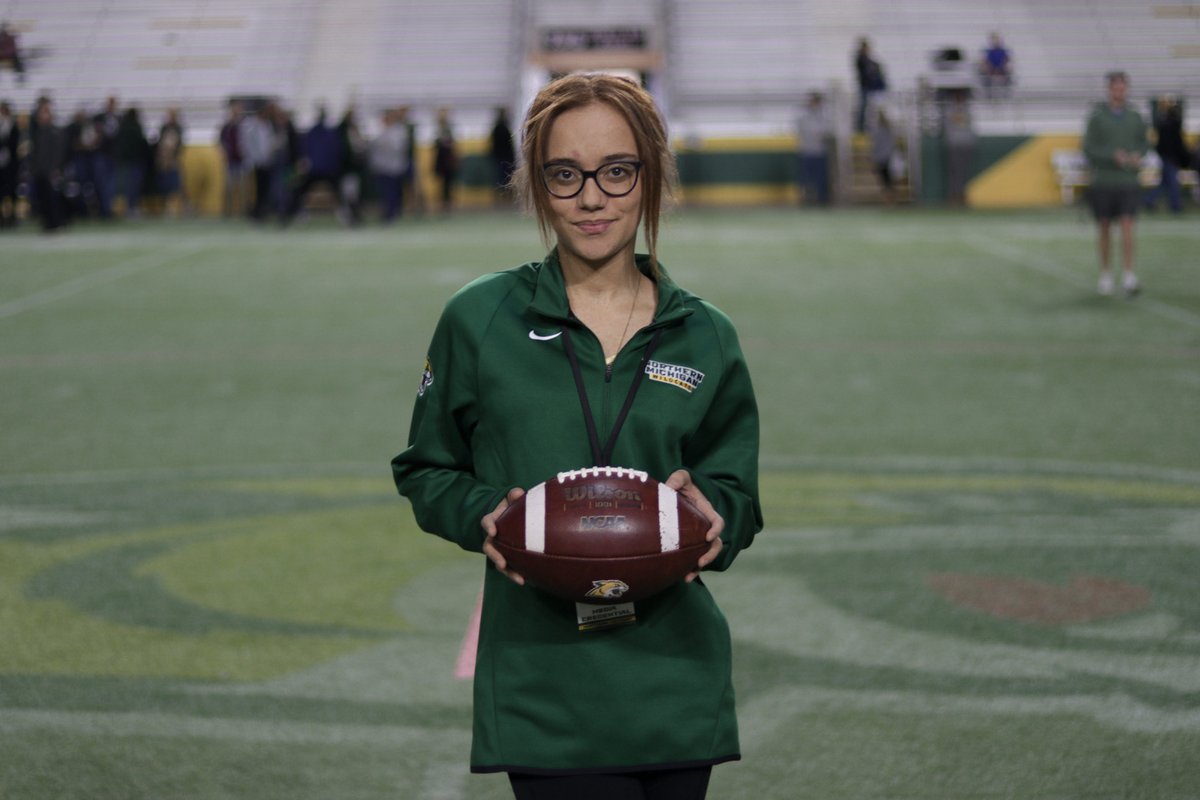 NorthernMichU's tweet photo. From one field to the next; NMU #Classof2022 graduate Cheyenne Slaughter will intern with the Detroit @Lions during their upcoming season. Congratulations! 🏈

#NMUAlumni #ShareNMU #Detroit #NFL https://t.co/e8cvY7vd37