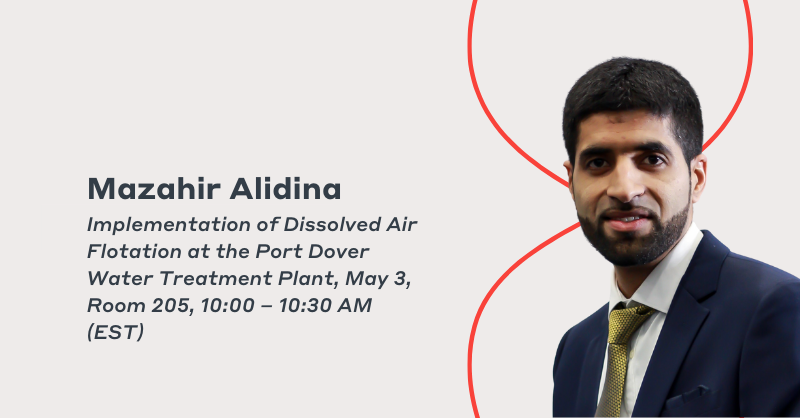 WSPCanada's tweet photo. To float or to sink?  Mazahir Alidina will respond to this question today at the OWWA Conference. Check out his approach from sinking the floc with a clarifier to floating the floc with a dissolved air flotation unit. #water22 #OWWA #WeAreWSP https://t.co/1CdfIPuNYx