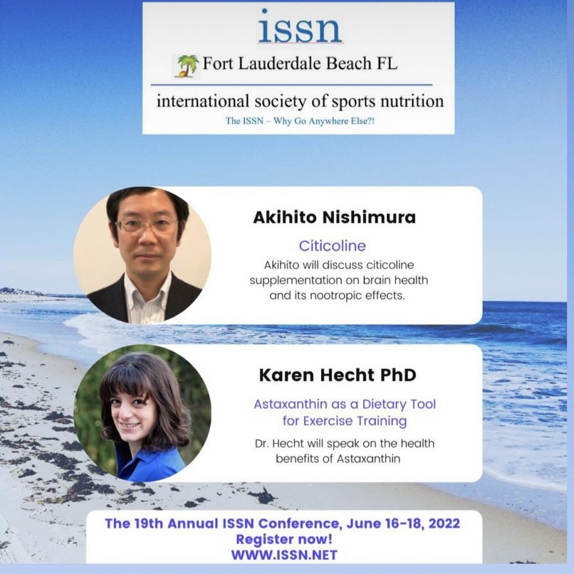 Karen Hecht Ph.D. will be presenting at the <a href="/IntSocietySN/">International Society of Sports Nutrition (ISSN)</a> conference on 'Astaxanthin as a Dietary Tool for Exercise Training'. AstaReal will be at Table 7. We look forward to seeing you in Florida!
#karenhecht #astaxanthin #algae #sportstraining #musclerecovery #endurance