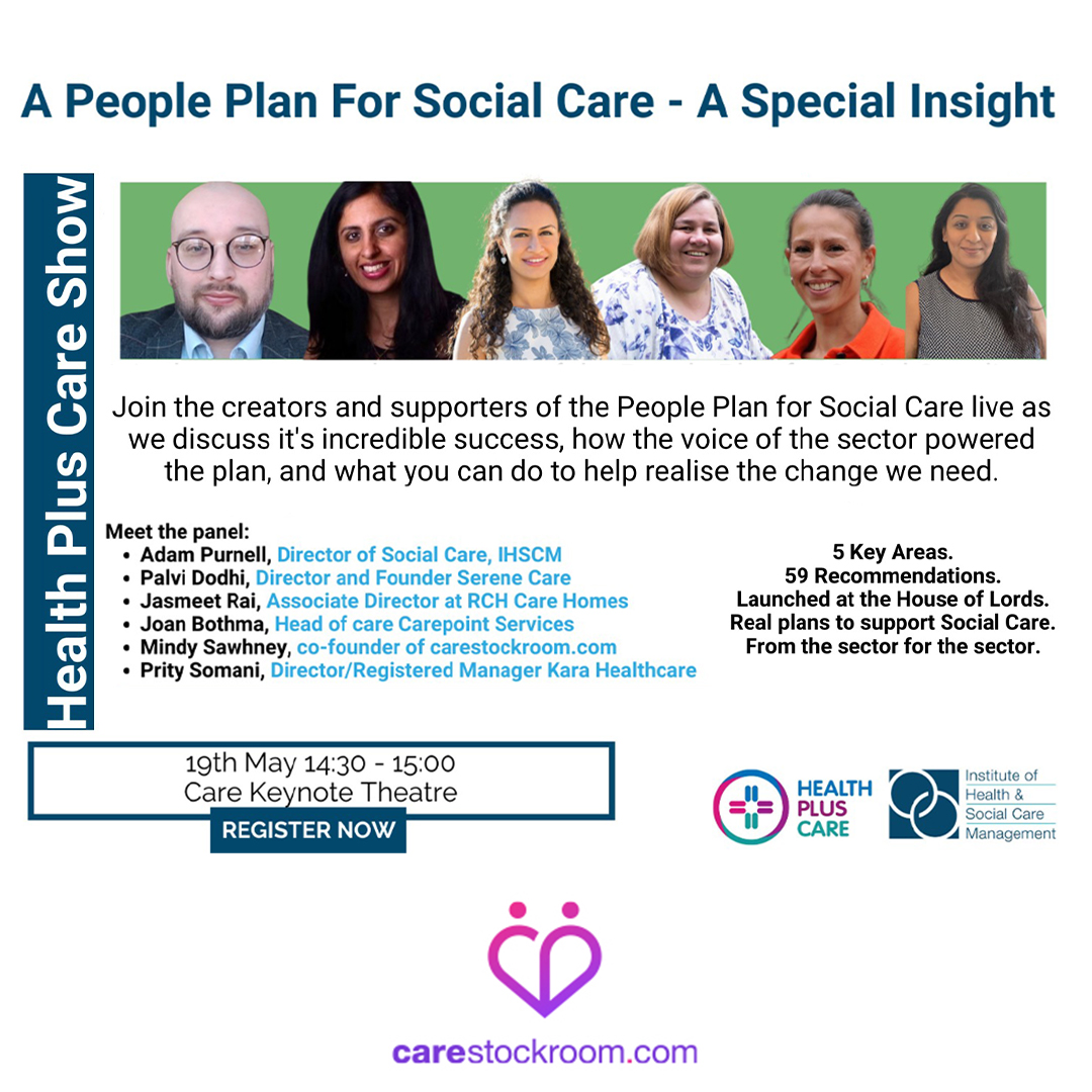 Our very own Mindy Sawhney on the panel with care leaders talking about the IHSCM People Plan. 🎙️

A great panel, great discussion on this important topic!
#carestockroom #humanbusiness #carehome #servingpeople #careindustry #carehomeproducts #carehomeitems #inhomecare
