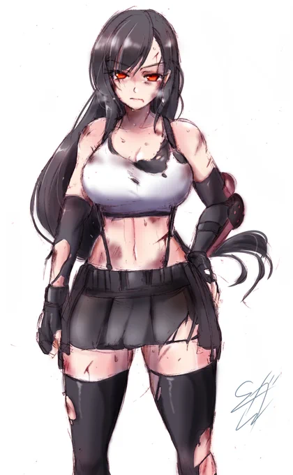 リメイクの服が好きすぎるんじゃわ… #ティファ生誕祭2022 