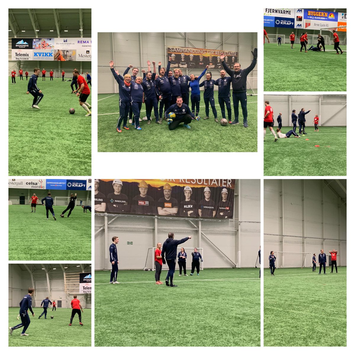 RFotballklubb's tweet photo. Vårt gatelag spilte i dag treningskamp mot @NAVnorge i Stålhallen :)

God atmosfære og en sjanserik kamp endte med seier til @NAVnorge ��🤍

Men Rana FK hadde mange sjanser og det var nærmest et under at vi ikke fikk høl på byllen😀 https://t.co/cubaTtDH32