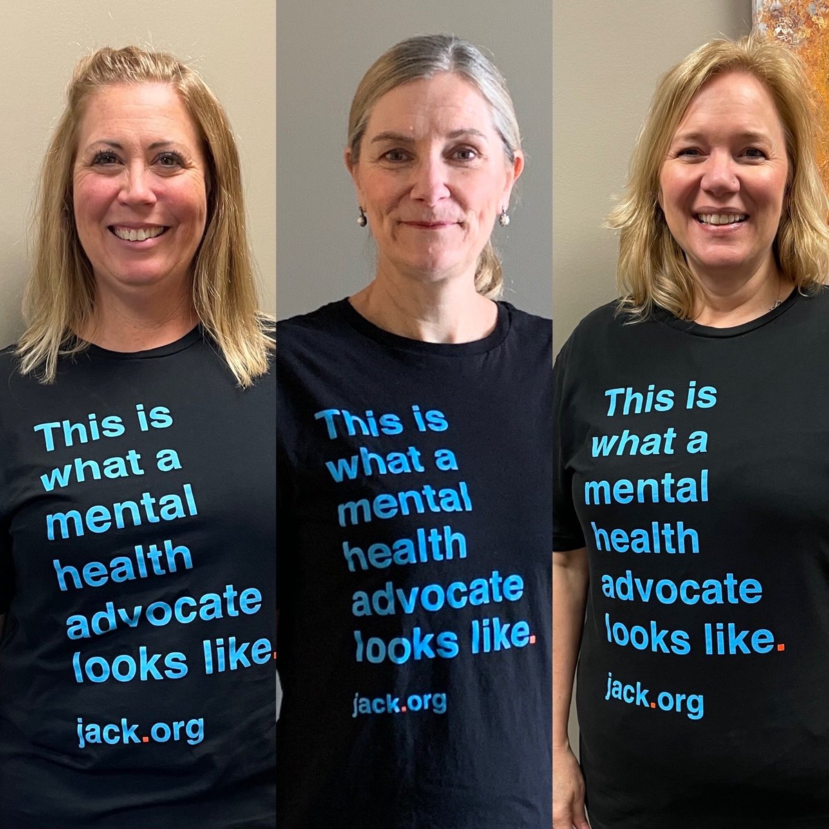 BluewaterDSB's tweet photo. These are what mental health advocates looks like in #BWDSB! (L-R) Learning Services Administrator Melissa McEwen, Director of Education Lori Wilder, and Superintendent of Education Sheryl Elliott showcase their support during #MentalHealthWeek. @cmhagb @jackdotorg @SMHO_SMSO https://t.co/FV3LTwWKTQ