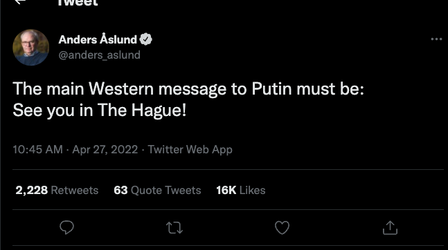 USSRTakes's tweet photo. And which Western leader wants to be at The Hague? https://t.co/kEETyryP8R