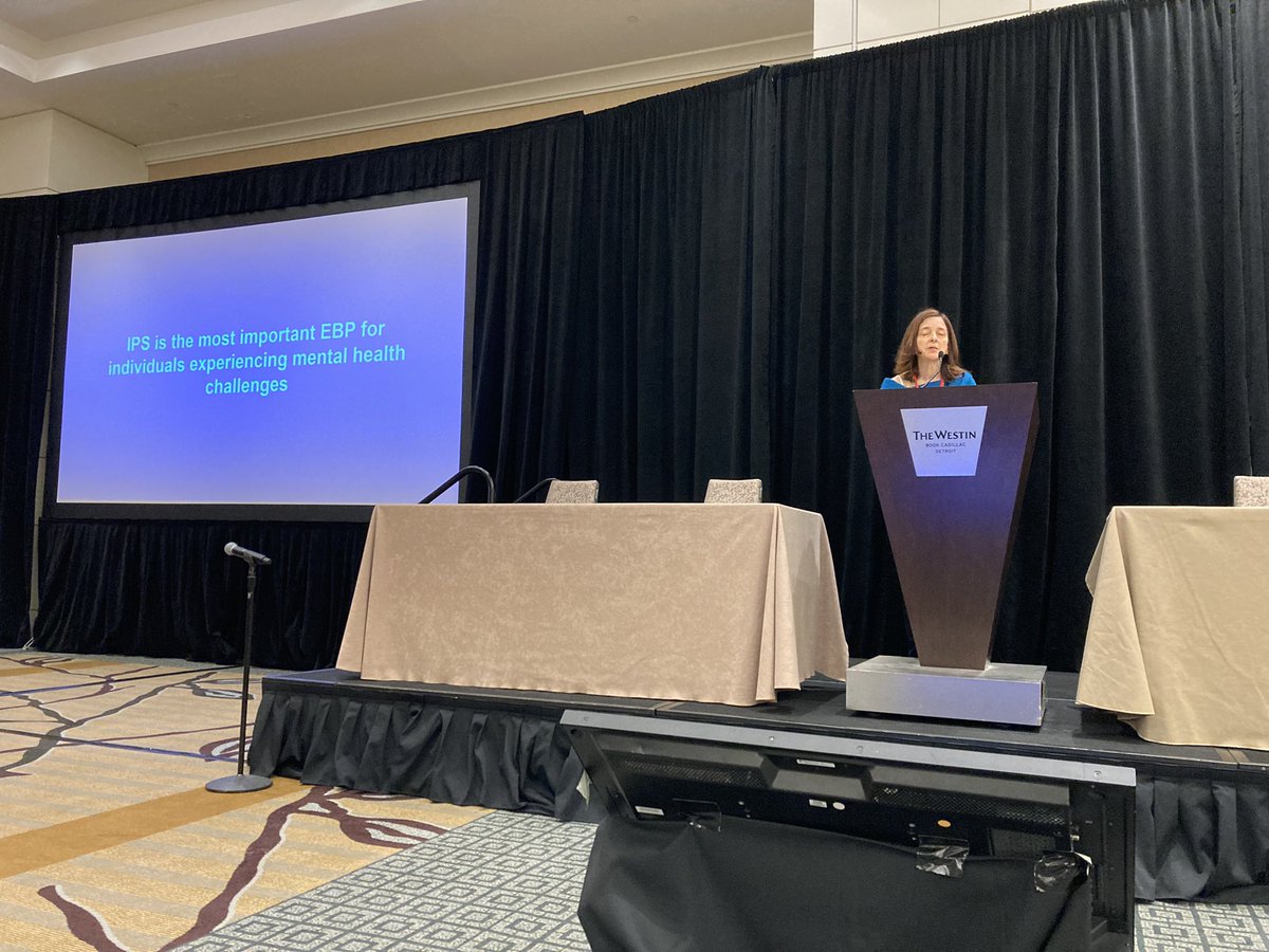 ipsworks2002's tweet image. Our first keynote speaker, @lisabdixon, shares her 4 perspectives on why IPS is the most important evidence-based practice for people with mental health challenges. #ipsworks
