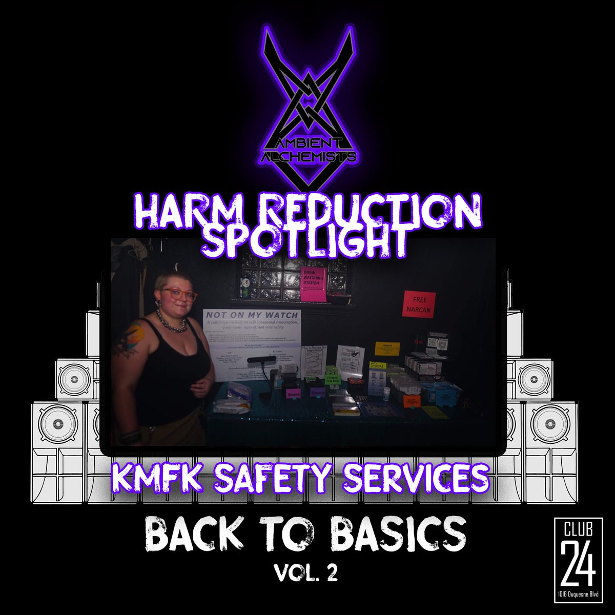 AmbientPgh's tweet photo. HARM REDUCTION SPOTLIGHT 

KMFK Safety Services provides onsite community health and wellness education specifically designed for the nightlife community.

#BackToBasics #Vol2 #TheWiddler #Pushloop #DanleySoundLabs #AmbientArmy #AmbientAlchemists https://t.co/fuEfZPvpDL