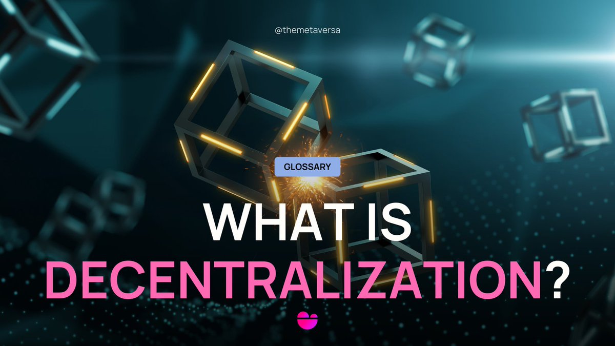 themetaversa's tweet photo. 1/ So, what the heck is decentralization?

#Decentralization is the shift of control, planning, and decision-making from a central, authoritative entity (e.g., individual, group) to a distributed network. https://t.co/d315e1GcQz