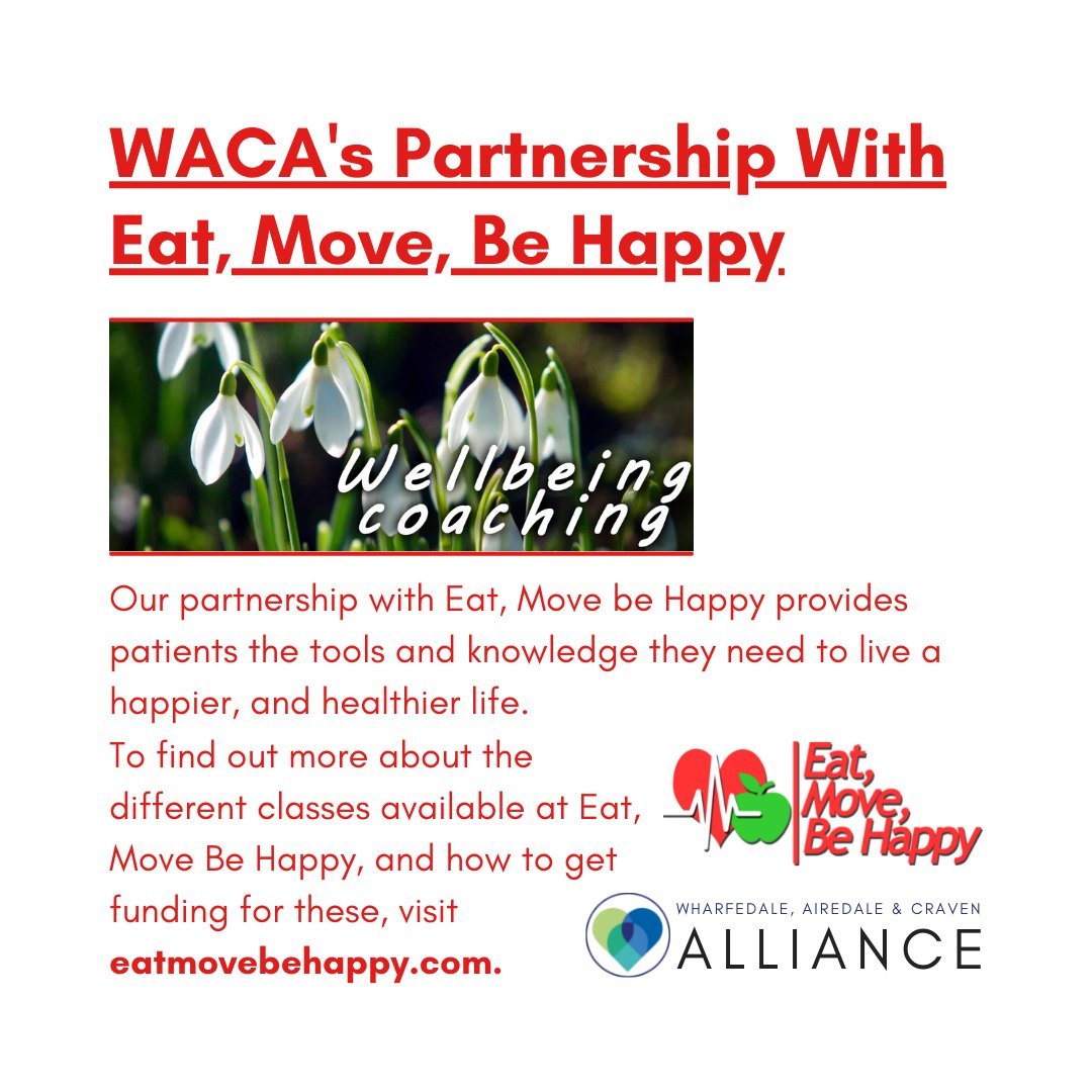 Our partnership with Eat, Move be Happy provides patients the tools and knowledge they need to live a happier, and healthier life.

To find out more about the different classes available at Eat, Move Be Happy, and how to get funding for these, visit eatmovebehappy.com.