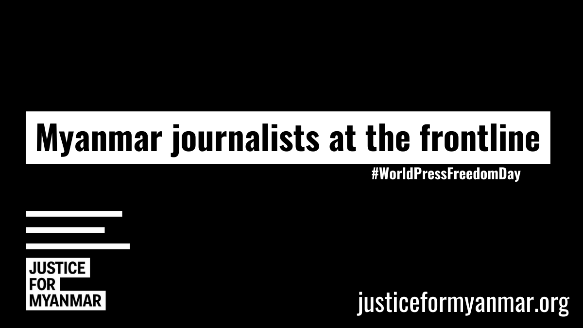 Journalists in #Myanmar face murder, torture &amp; imprisonment at the hands of the terrorist Myanmar military junta, operating through internet shutdowns, censorship &amp; digital surveillance. Despite immense risk, journalists continue to speak truth to power✊🏽 #WorldPressFreedomDay