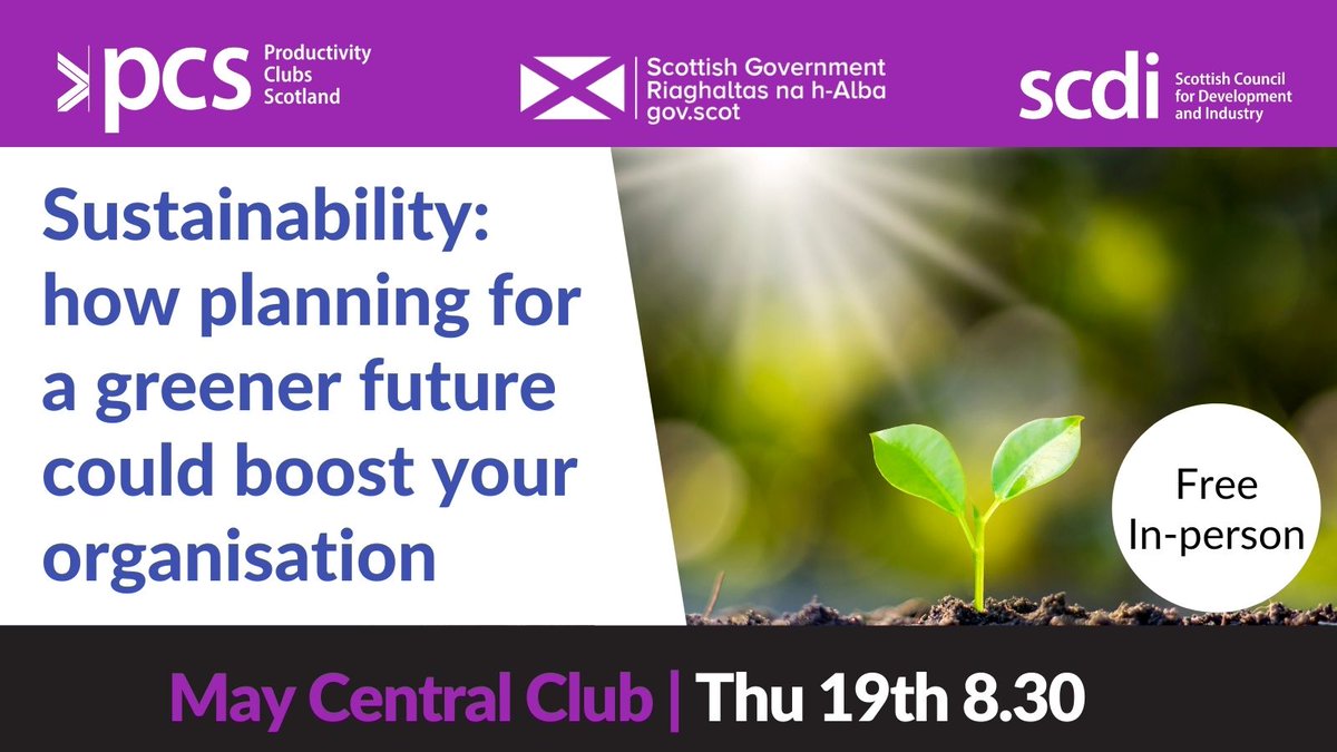 📢Are you a SME interested in knowing more about how a sustainability strategy can boost your organisation? This free event is for you! 
Expect to:
- hear from real-life case study and experts
- networking
- learn from peers
➡️Book bit.ly/3FcaEgh